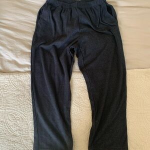 Women’s Grey Ribbed Lounge Pants